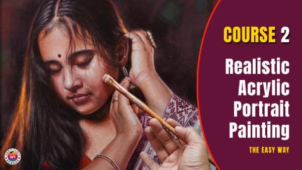 course | Learn to Paint Realistic Portraits with Acrylic- The Easy Way